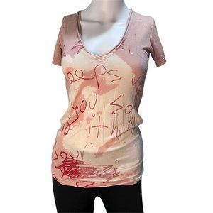 ST-01 Distressed Graphic T Shirt Size XS